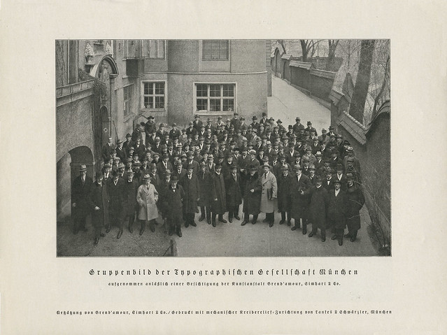 Gruppenbild der Typographischen Gesellschaft München, 1922
