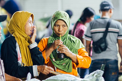 Women in Hijabs, Buleleng Night Market, Indonesia