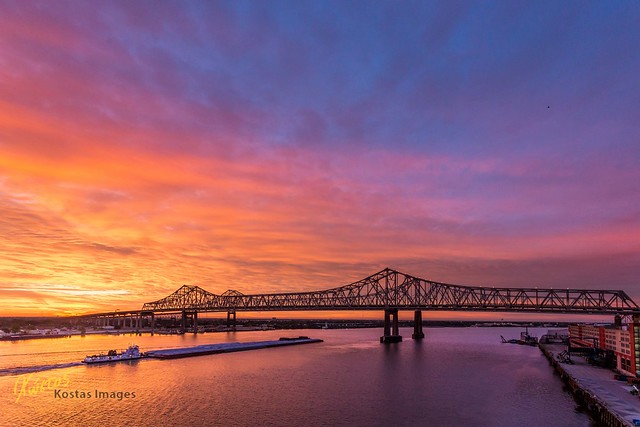 New Orleans Bridge Sunrise