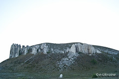 Крейдяні Білокузьминівські скелі, Донецька область, Україна.
