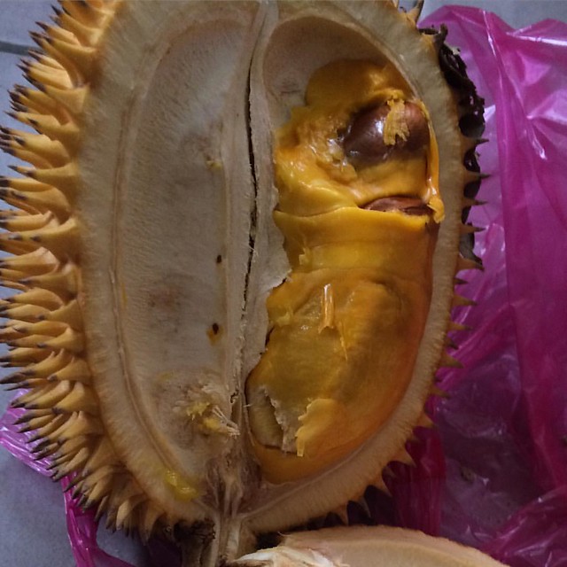 Santapan sebelum berangkat meninggalkan Kepulauan Borneo.. #Durian #durianpulu #Limbang #Borneo #fruit