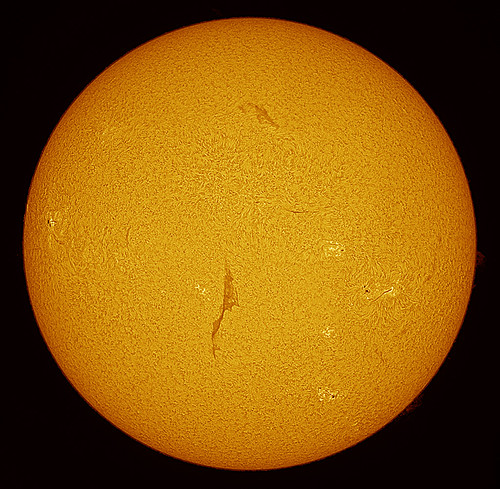 Full Disk Solar Image in Hydrogen Alpha Light | by jockey_ca