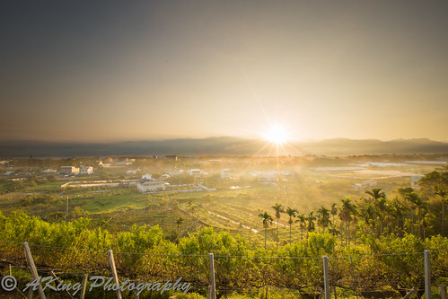 light sun sunshine sunrise landscape countryside scenery taiwan taichung 台灣 台中 新社 日出