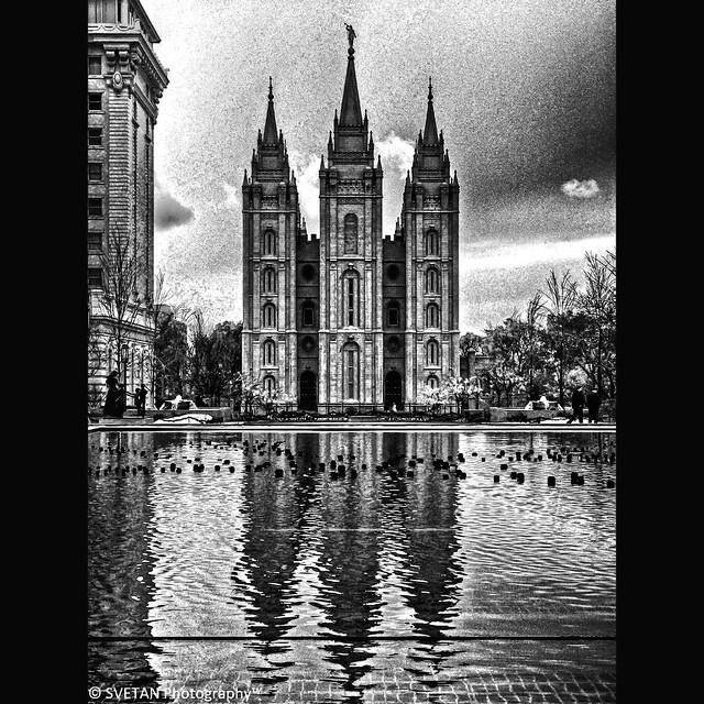 LDS TEMPLE REFLECTED