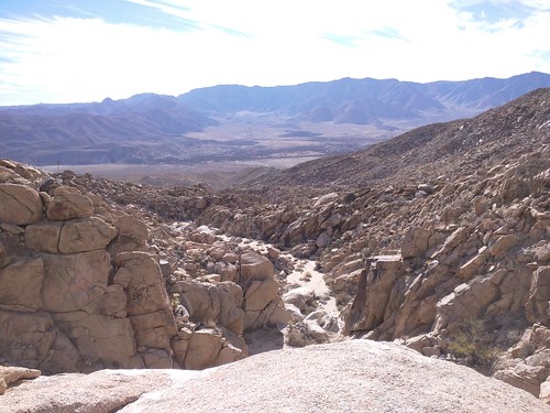 Views from the dryfall in Smuggler's Canyon, Anza-Borrego Desert State Park, California