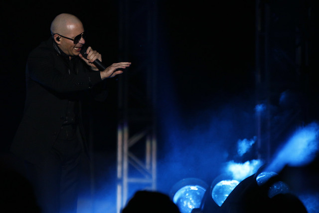 The American singer Pitbull presents his show in Puebla - Mexico