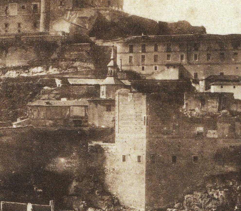 Convento del Carmen Calzado en 1856. Detalle de una fotografía de Joseph Carpentier.