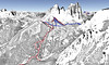 Mapa Val di Fassa - Col Rodella