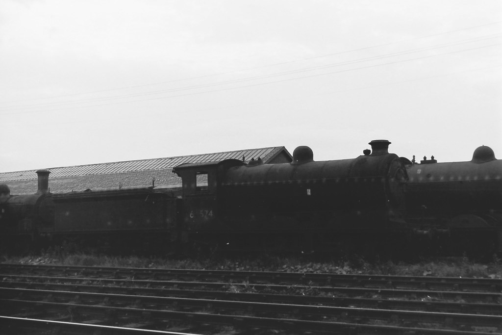 J37 Class 0-6-0 64630 stands outside Alloa shed 6x4 Quality British Rail Photo