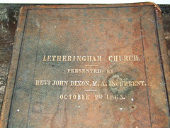 Letheringham Church Prayer Book, October 2nd 1863