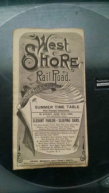 1886 West Shore Railroad System Timetable