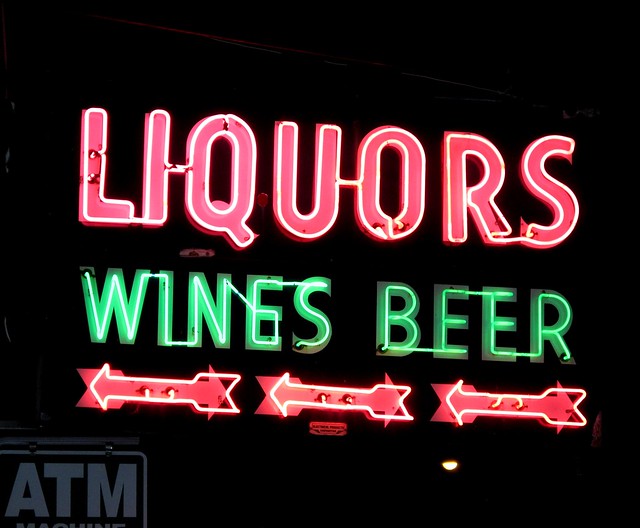 LIQUORS WINES BEER sign - Santa Clara, California - sign by Electrical Products Corporation - GONE!!!!!