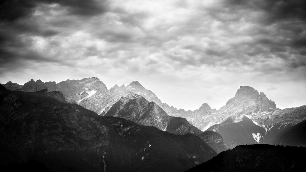 Dolomiti - Trentino Alto Adige, Italy - Black and White Landscape photography