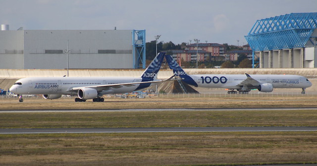 FIRST ENGINE RUN FOR THE FIRST AIRBUS A350-1000XWB F-WMIL IN TOULOUSE-BLAGNAC AIRPORT OCTOBER 20,2016.