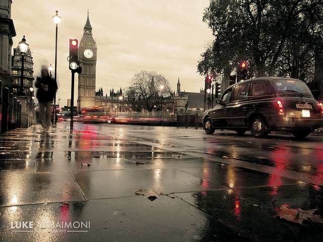 Westminter Taxi in the rain