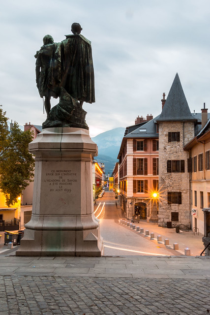 The dawn of a new day in Chambery, France.