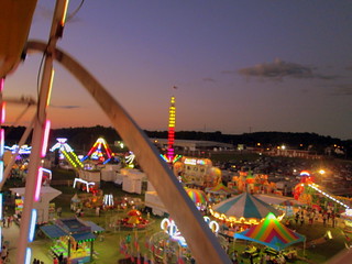 Midway As Viewed From The Ferris Wheel.