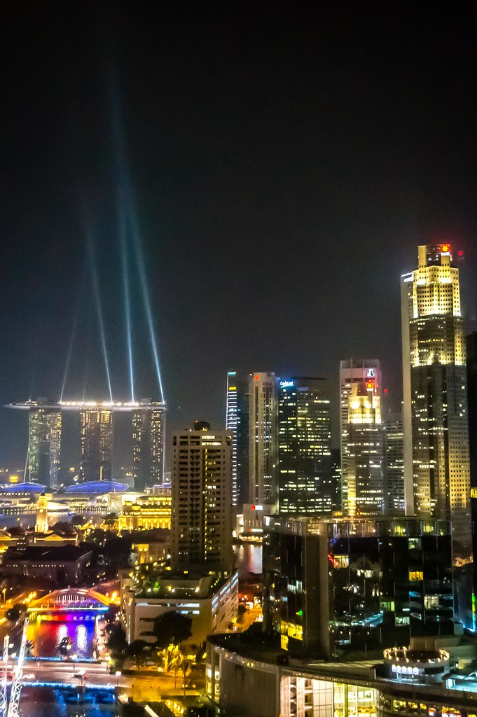 Singapore City Night From Novatel-3