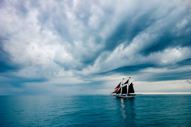 Dramatic Clouds While Sailing in Key West