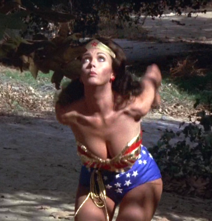 Lynda Carter as Wonder Woman.