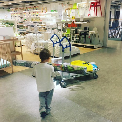 "If you can carry it, we can buy it" just backfired 😂 #ikea #kids #kidsofinstagram #rug #buildyourbeauty #latergram | by Brodilicious