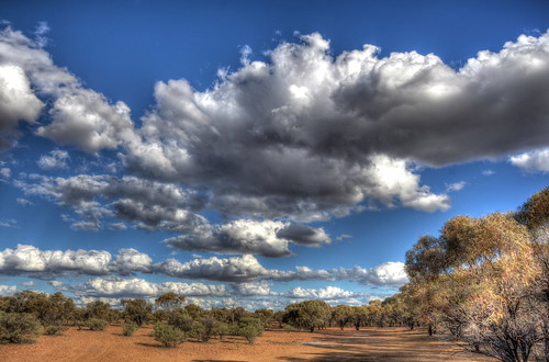 clouds landscape outback hdr
