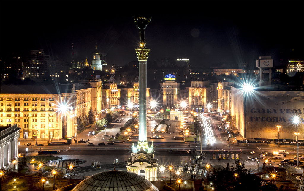 Maidan at night