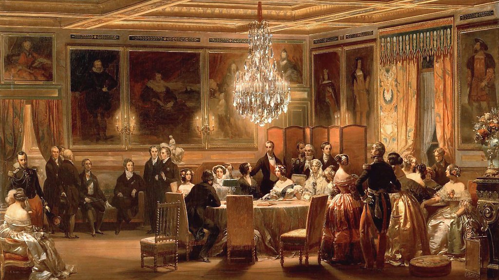 lami, eugene louis - Reception en l'honneur de la Reine Victoria, dans le salon de famille au château d’Eu