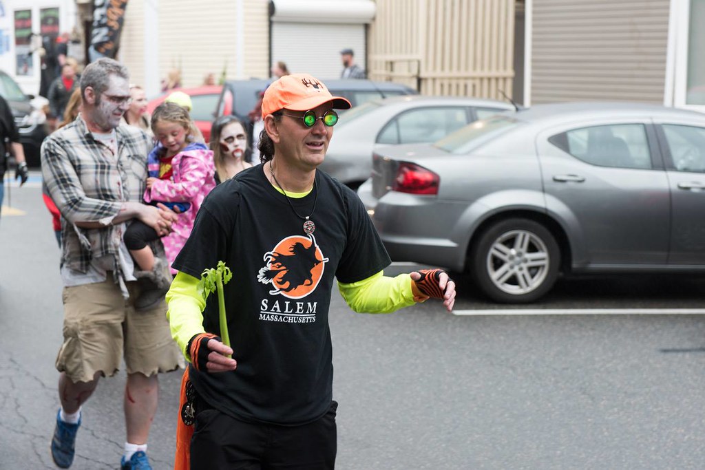Ryan Janek Wolowski marching in the Salem Massachusetts Zombie Walk 2016