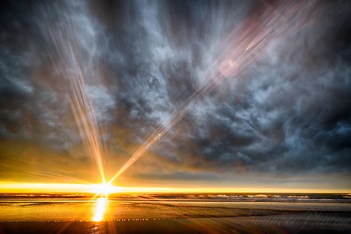 newzealand sky beach clouds sunrise golden dramatic canterbury flare f22 supernova blast woodend waimakariri nikond810 samyang14mm