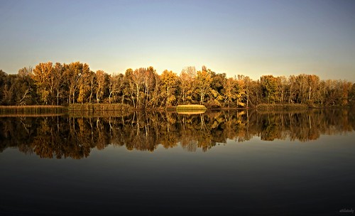 lake reflection hungary hdr tisza