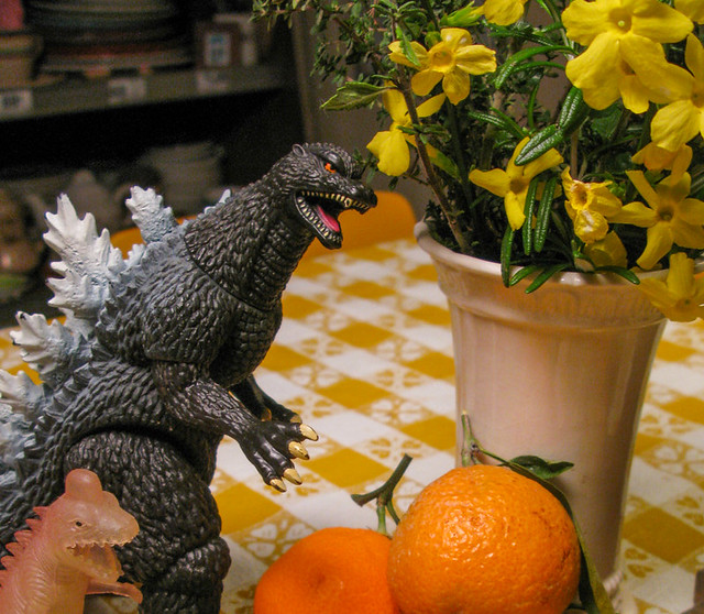 Godzilla Say Happy New Year Humans or Else!
