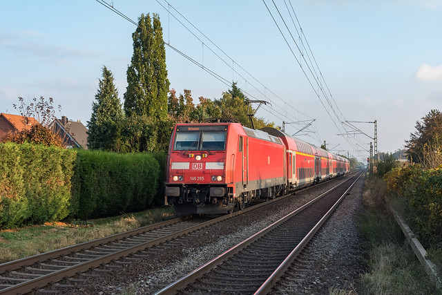 Millingen-Rees DB 146 286 met RE5 (trein 10522) naar Emmerich