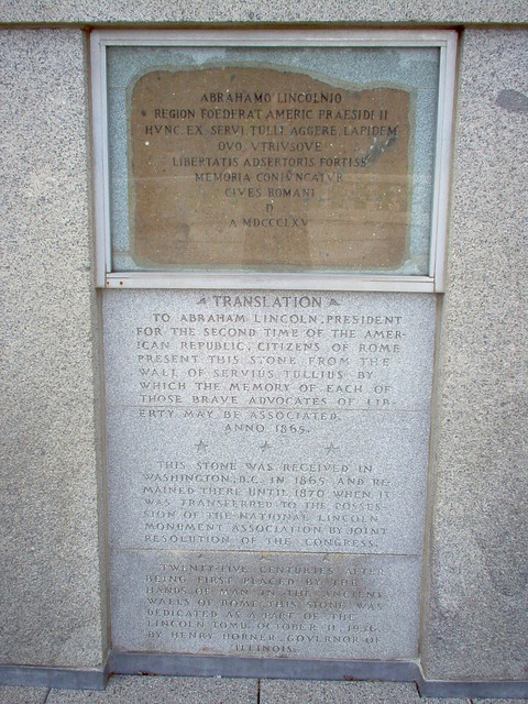 Inscription At  Abraham Lincoln Tomb