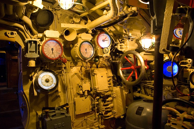 U-505 submarine - control room