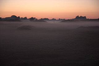 Sunset and mist