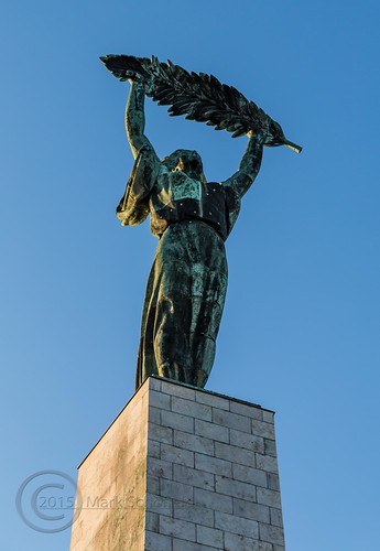 Budapest 2015 (7) 118 - Liberation Monument on Gellert Hill in the setting sun | by Mark Schofield @ JB Schofield