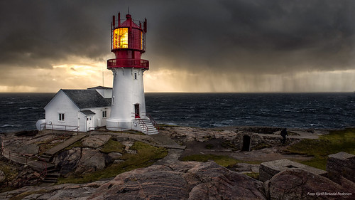 travel sunset sea lighthouse storm nature rain norway coast colours