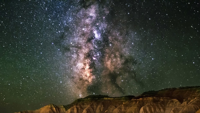 Eruption of  Milky Way over Utah - Night Landscape Astrophotography