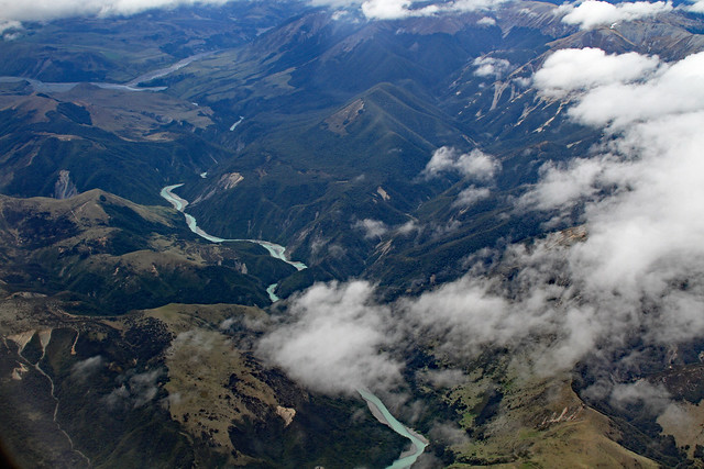 Flying over a river valley 3