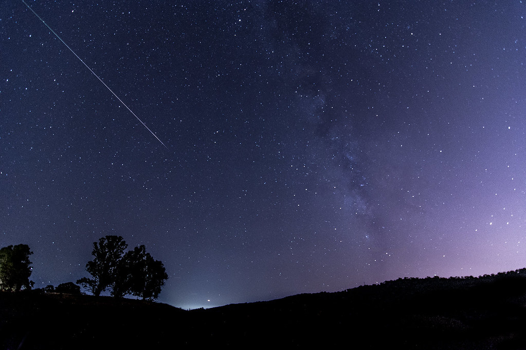 This is a Creative Commons image with the title Perseid Meteor Shower over Silicon Valley
