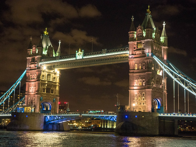 Tower Bridge, London UK Night