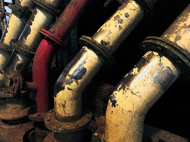Guinness Storehouse in Dublin, Ireland: Industrial pipes