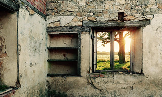 Sunrise from derelict house