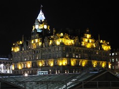 Balmoral hotel at night