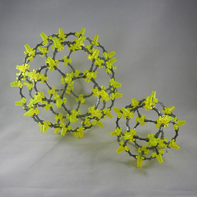 Buckyball and dodecahedron