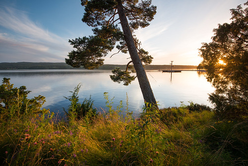 sunset summer lake seascape nature water landscape nikon sundown sweden outdoor august fx grad dalarna vr sommar augusti siljan 1635 sidelit 2015 1635mm leksand gnd leefilters davidolsson 06hard 1635vr leksandstrand