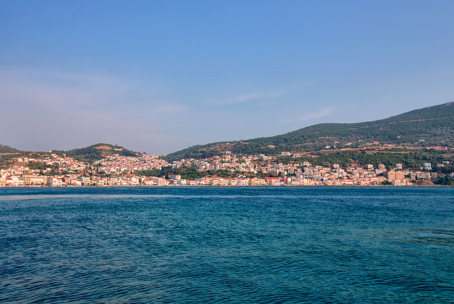 Panorama of Samos city, Samos island, Greece