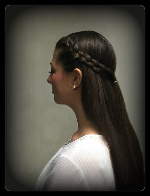 A Portrait of Chelsea with Her Quick Braided Hairstyle