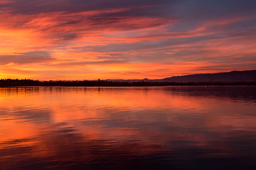Dawn Breaks by mclcbooks, Chatfield State Parksunrise dawn daybreak sky morning landscape seascape clouds reflections lakechat